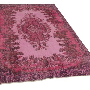 vintage vloerkleed roze 268cm x 175cm