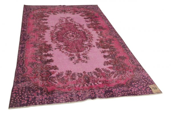 vintage vloerkleed roze 268cm x 175cm