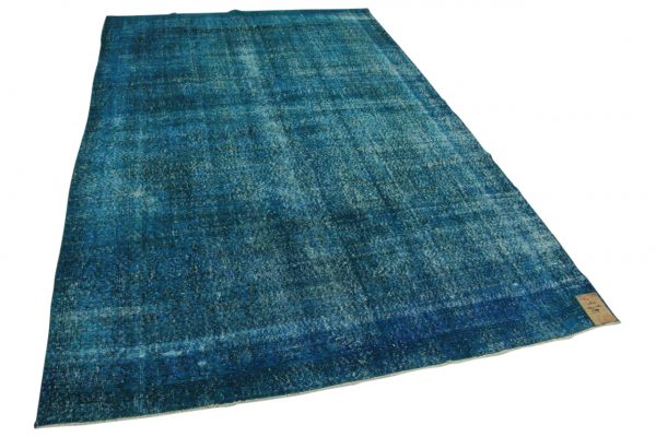 vintage vloerkleed blauw 314cm x 203cm