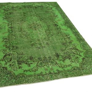 vintage vloerkleed groen 286cm x 188cm