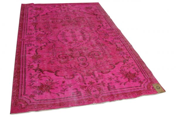 vintage vloerkleed roze 280cm x 190cm