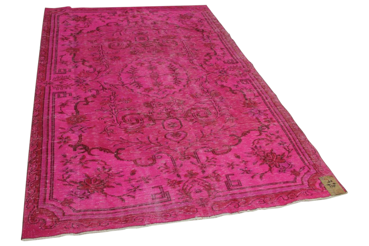 vintage vloerkleed roze 280cm x 190cm