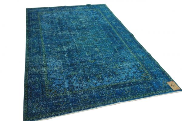 vintage vloerkleed blauw 292cm x 190cm