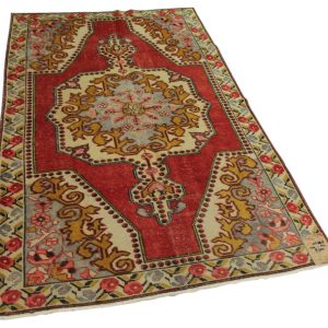 vintage vloerkleed rood 220cm x 134cm