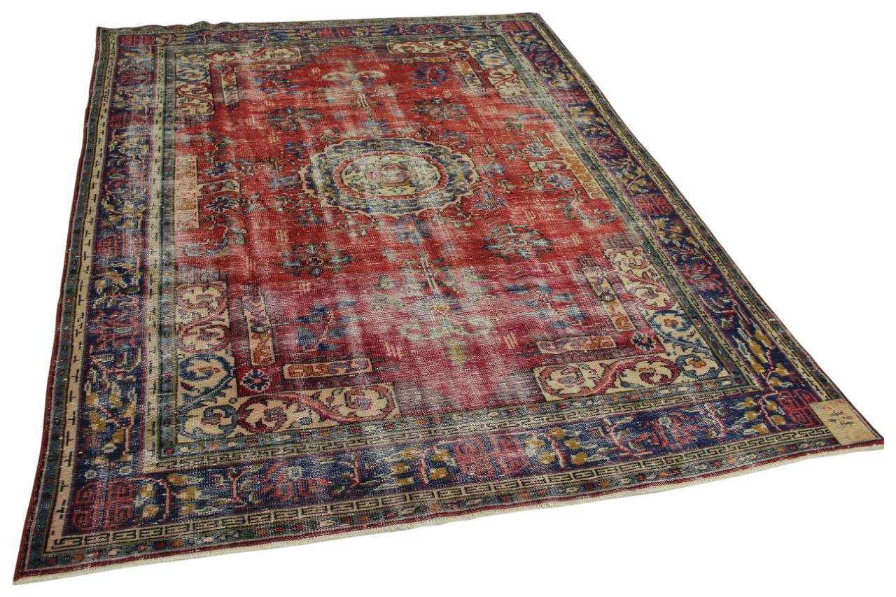 vintage_vloerkleed_10645_3_.jpg vintage vloerkleed rood 290cm x 210cm