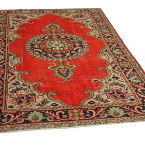 vintage vloerkleed rood 270cm x 175cm