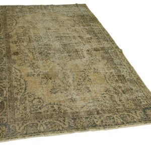 vintage vloerkleed zandkleurig 271cm x 158cm