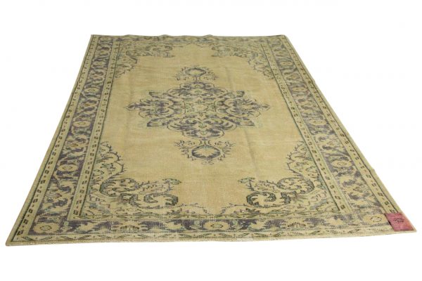 vintage vloerkleed met blauw 275cm x 190cm