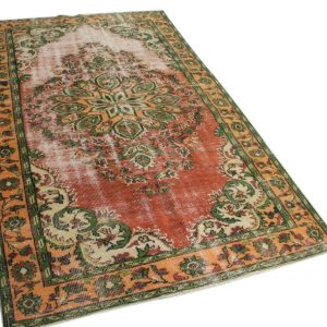 vintage vloerkleed rood bruin 265cm x 161cm