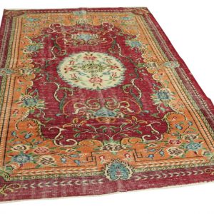 vintage vloerkleed rood, oranje 290cm x 187cm