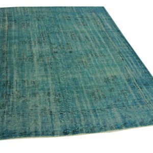 vintage vloerkleed blauw 253cm x 185cm