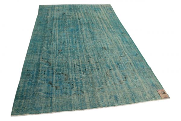 vintage vloerkleed blauw 302cm x 178cm