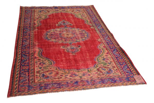 vintage vloerkleed rood 255cm x 163cm