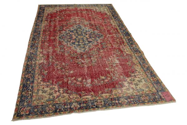 vintage vloerkleed rood 289cm x 177cm