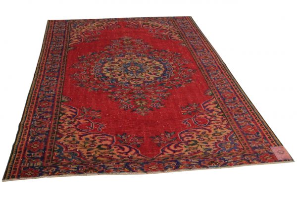 vintage vloerkleed rood 286cm x 198cm