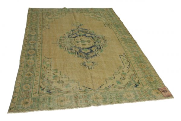 vintage vloerkleed zandkleurig 258cm x 165cm