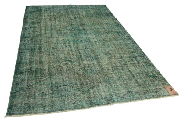 vintage vloerkleed zeegroen 304cm x 193cm