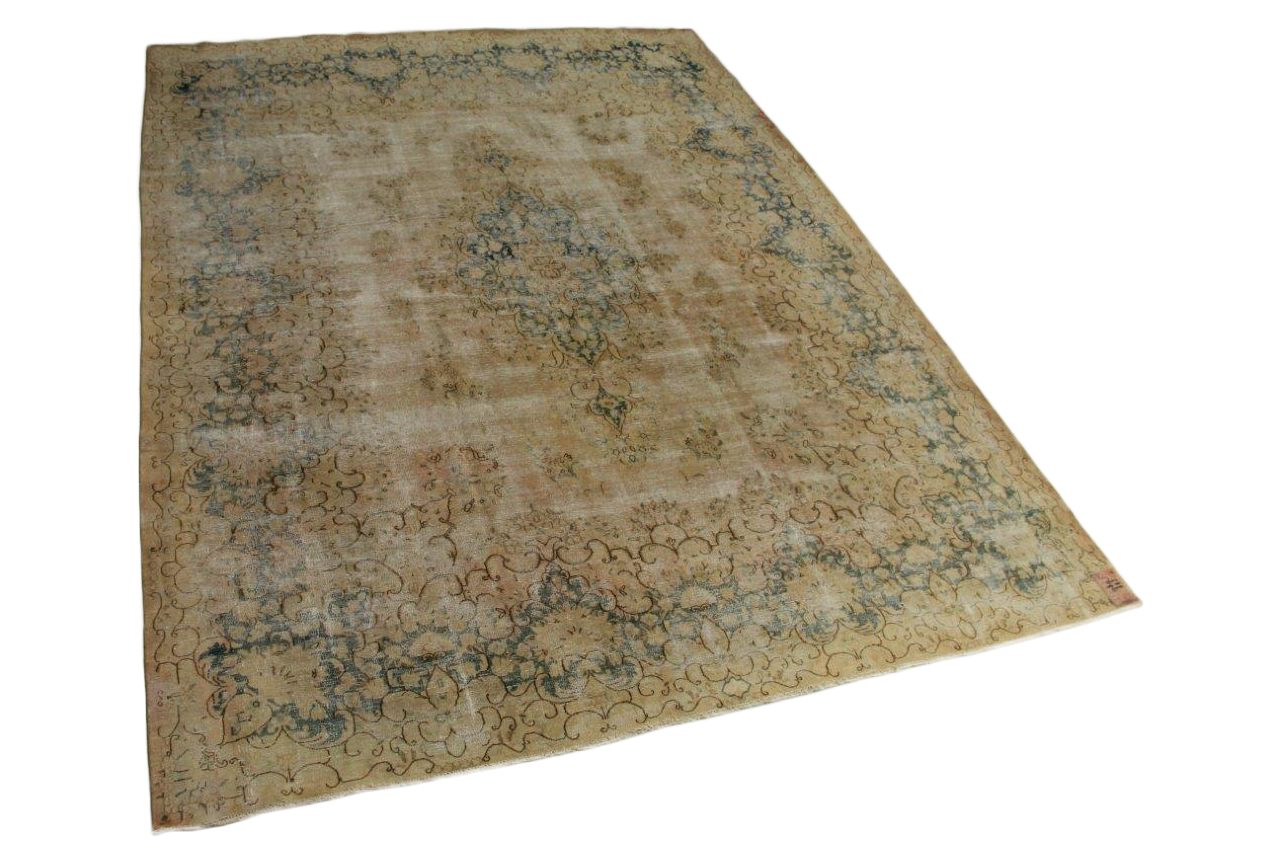 vintage_vloerkleed_56317_406cm_x_303cm_2250_3_.jpg vintage vloerkleed, zandkleurig vloerkleed met blauw 406cm x 303cm