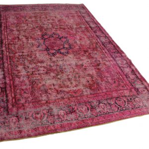 roze vintage vloerkleed 405cm x 284cm