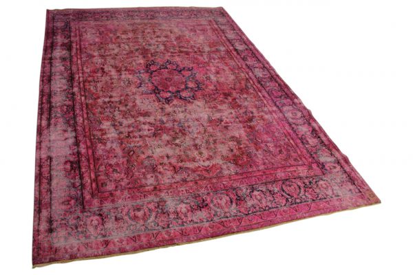 roze vintage vloerkleed 405cm x 284cm