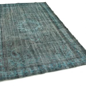 vintage vloerkleed blauw, groen 277cm x 173cm