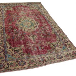 vintage vloerkleed rood 277cm x 172cm