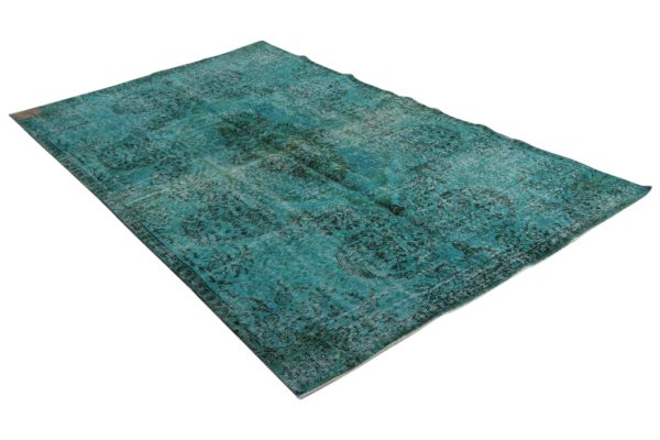 blauw vloerkleed vintage 285cm x 175cm