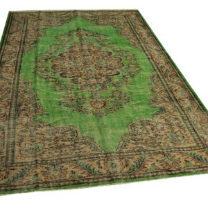 vintage vloerkleed groen 302cm x 193cm