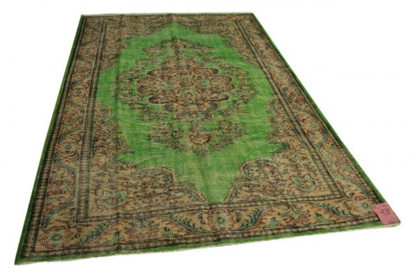 vintage vloerkleed groen 302cm x 193cm