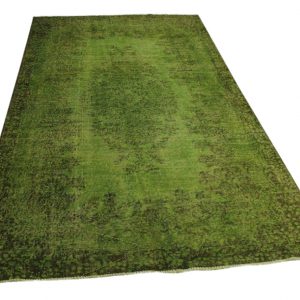 vintage vloerkleed groen 301cm x 175cm