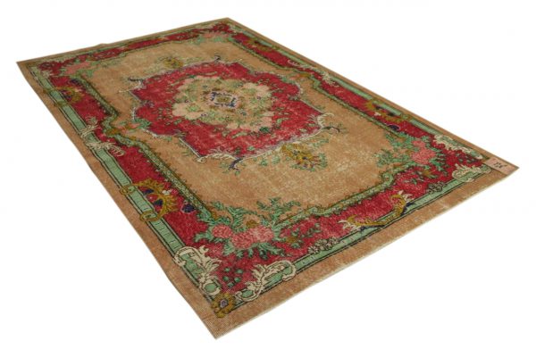 vintage vloerkleed bruin, rood 290cm x 185cm