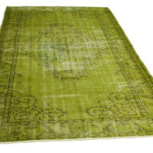 vintage vloerkleed appelgroen 292cm x 206cm