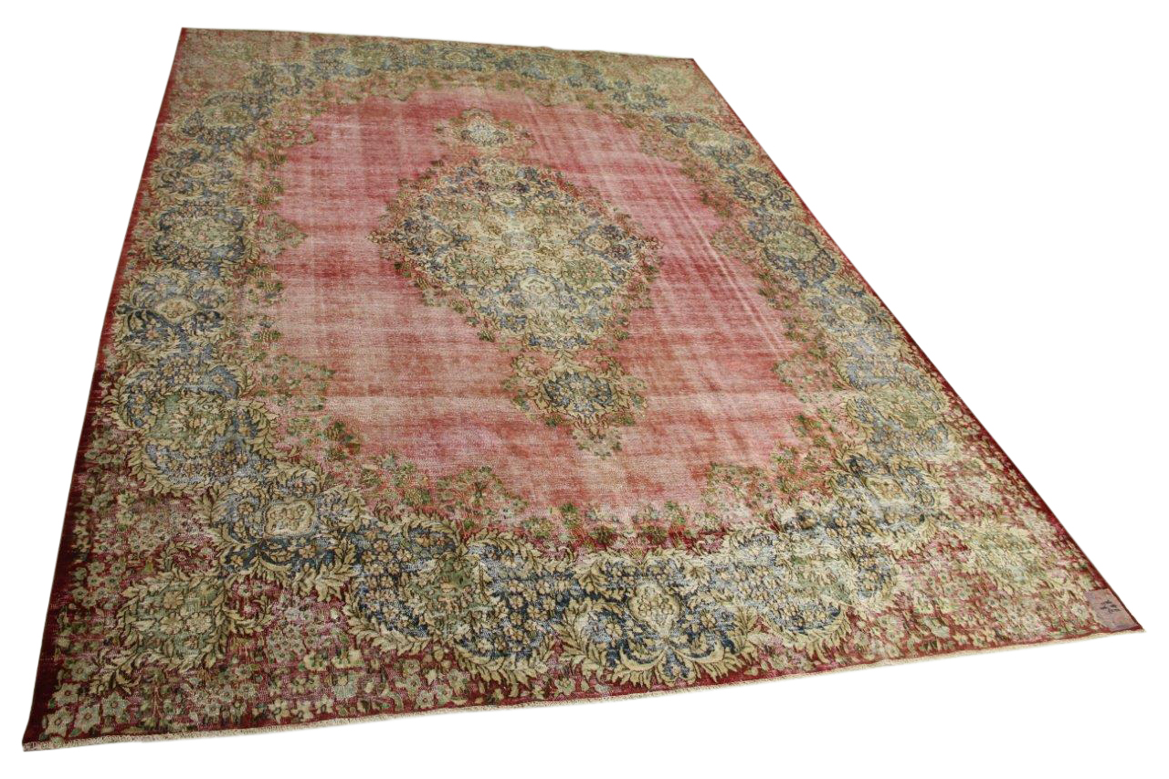 vloerkleed vintage met rood 406cm x 287cm