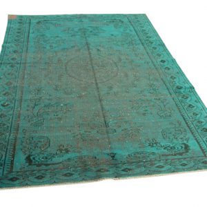 vintage vloerkleed zeegroen 275cm x 182cm