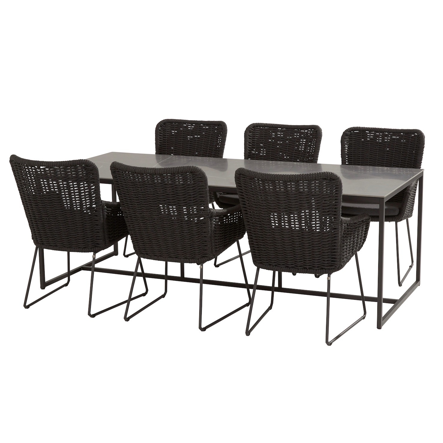 Wing Quatro dining tuinset 7-delig 220x95xH75 cm 4 Seasons Outdoor