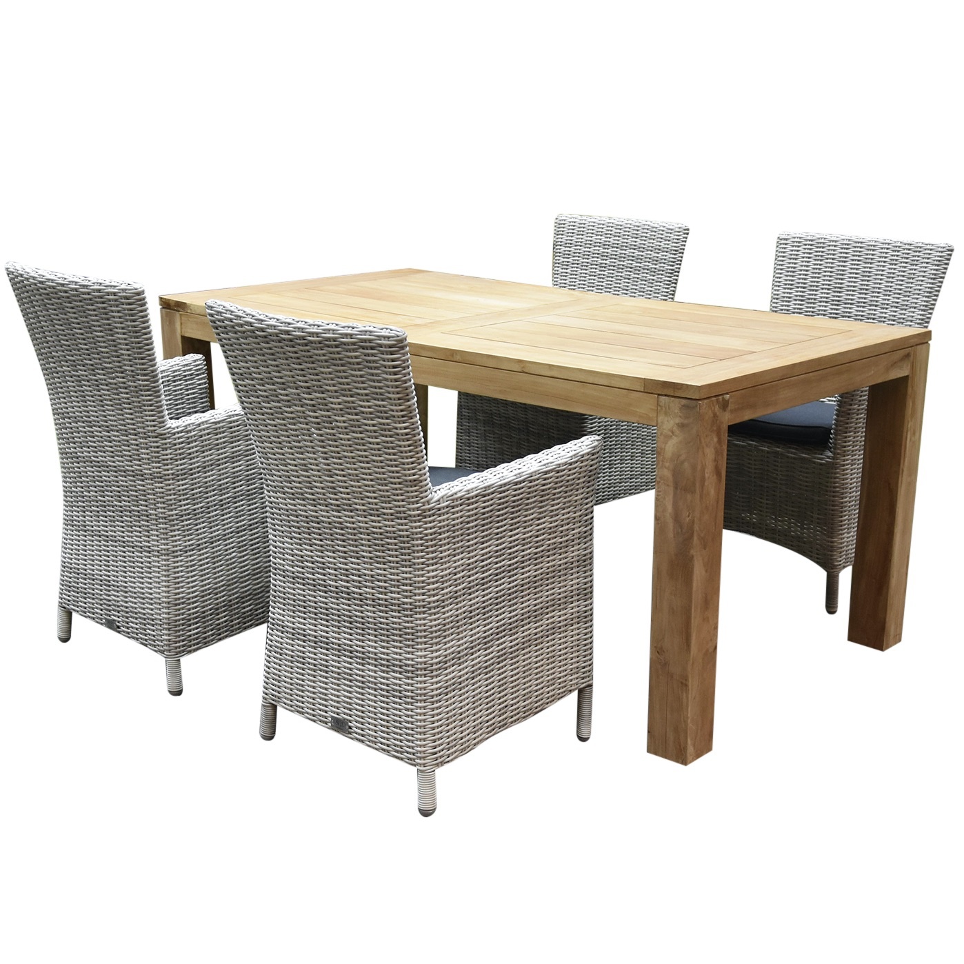 Capri Krista dining tuinset 180x95xH77,5 cm 5-delig wit