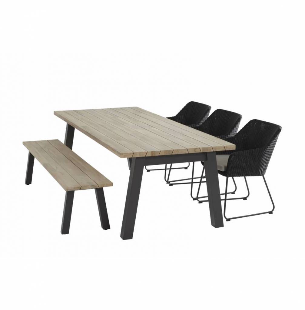 Derby Avila dining tuinset 240x100xH75 cm 5-delig 4 Seasons Outdoor
