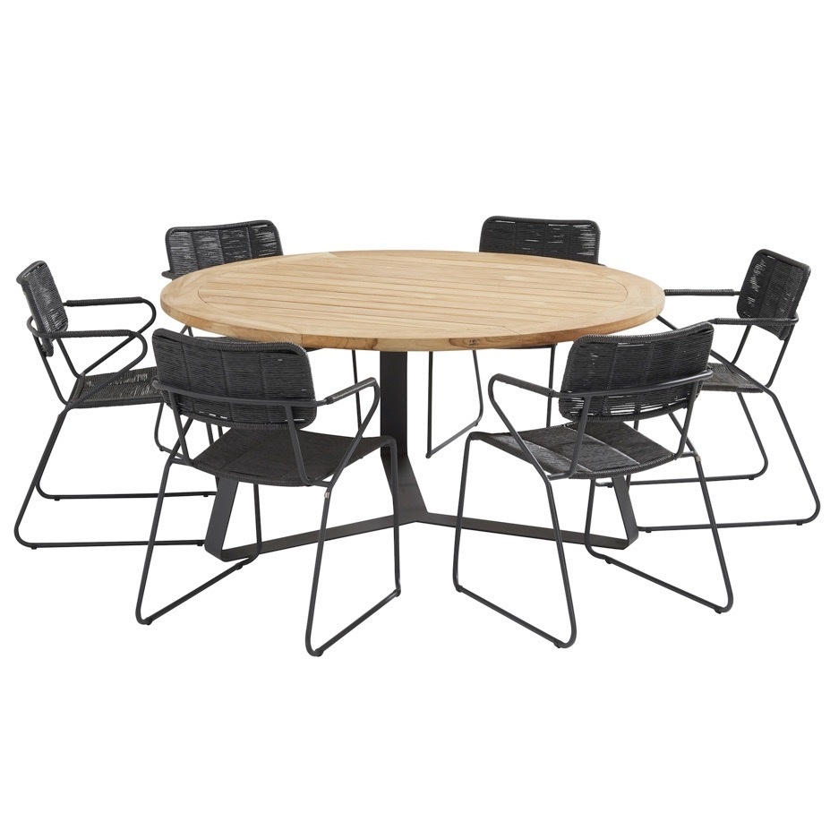 Swing Basso dining tuinset 160xH75 cm 7 delig antraciet Taste 4SO