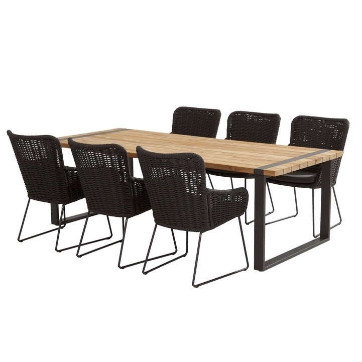 Wing Alto dining tuinset 7-delig 240x100xH76 cm 4 Seasons Outdoor