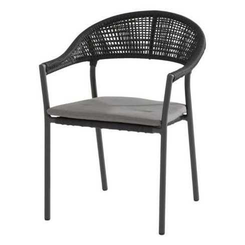 Sienna dining tuinstoel stapelbaar rope grijs Taste4SO
