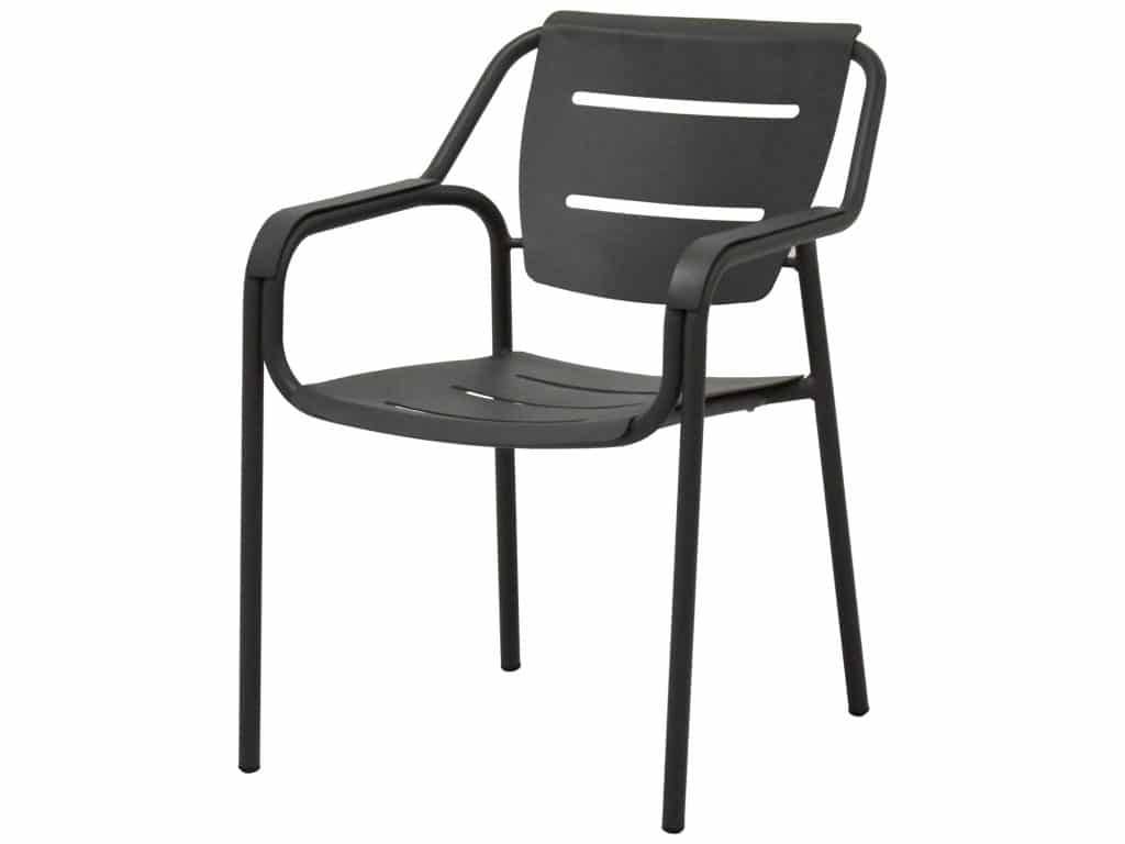 Eco dining tuinstoel stapelbaar aluminium antraciet 4-Seasons Outdoor