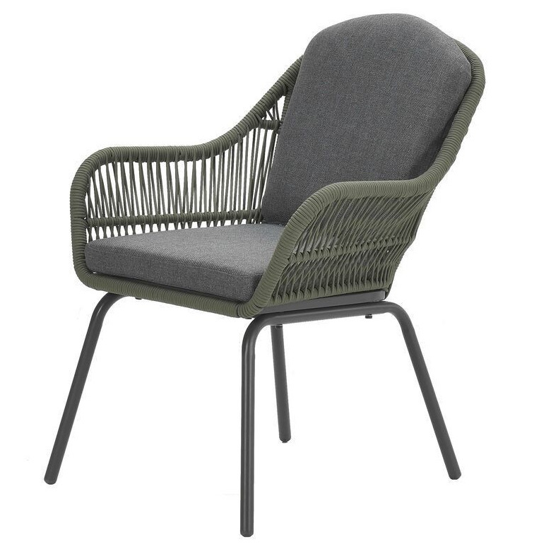 Triton dining tuinstoel rope mosgroen