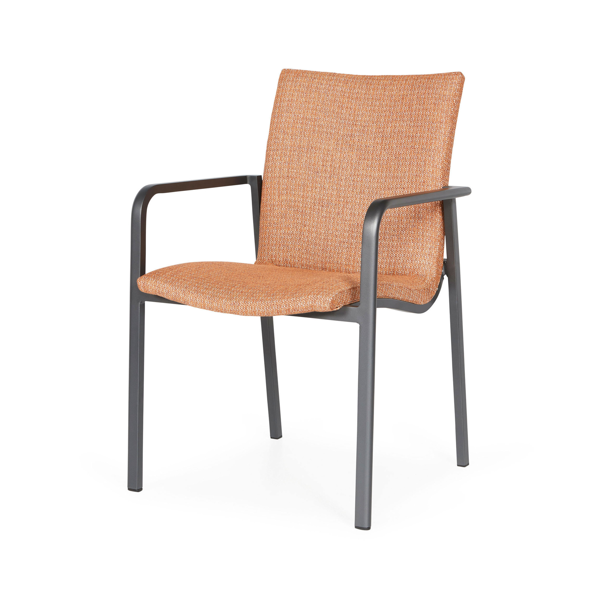 SUNS Anzio dining chair matt royal grey/terra coral mixed weave