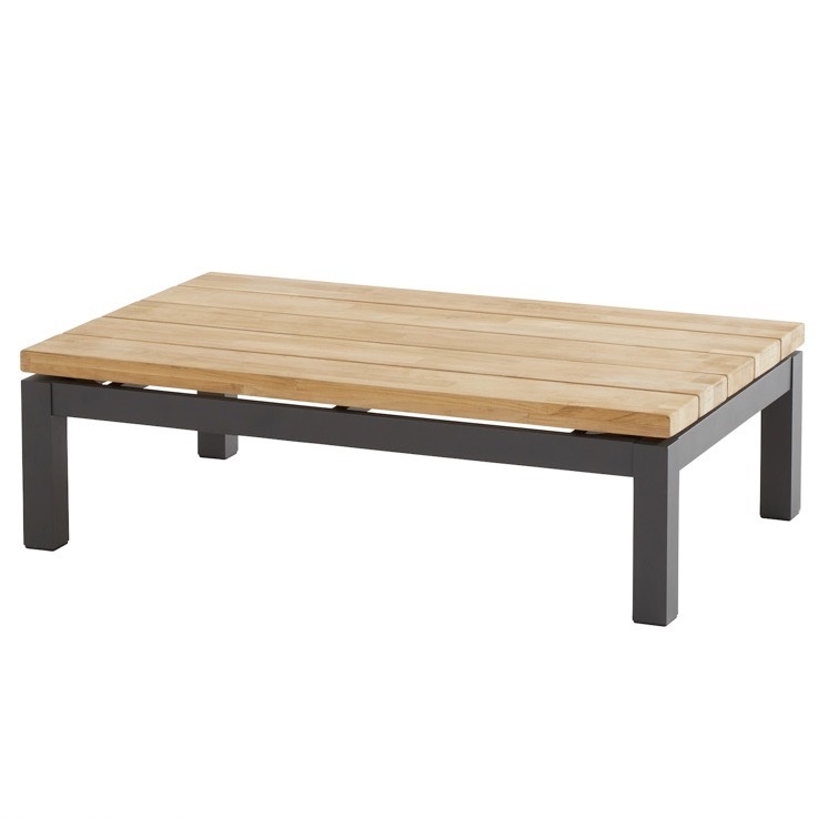 Capitol lounge tuintafel 120x75xH35 cm antraciet teak 4-Seasons Outdoor