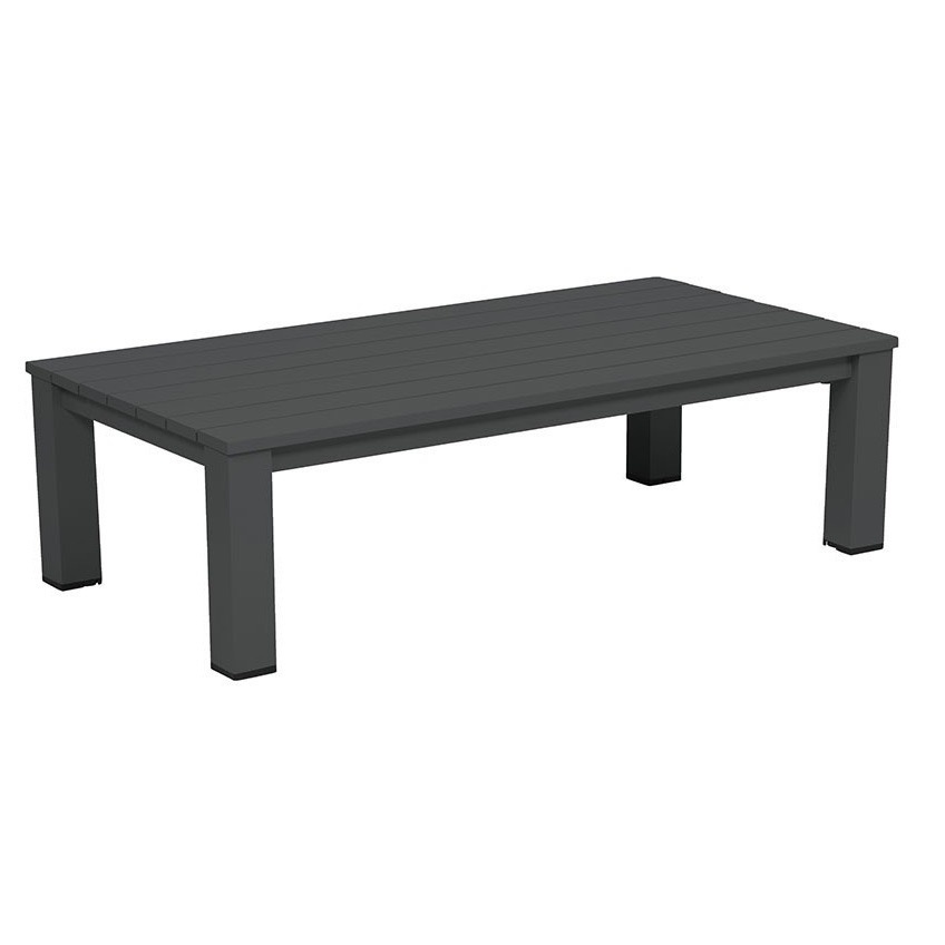 Lincoln lounge tuintafel 140x70xH40,5 cm aluminium antraciet