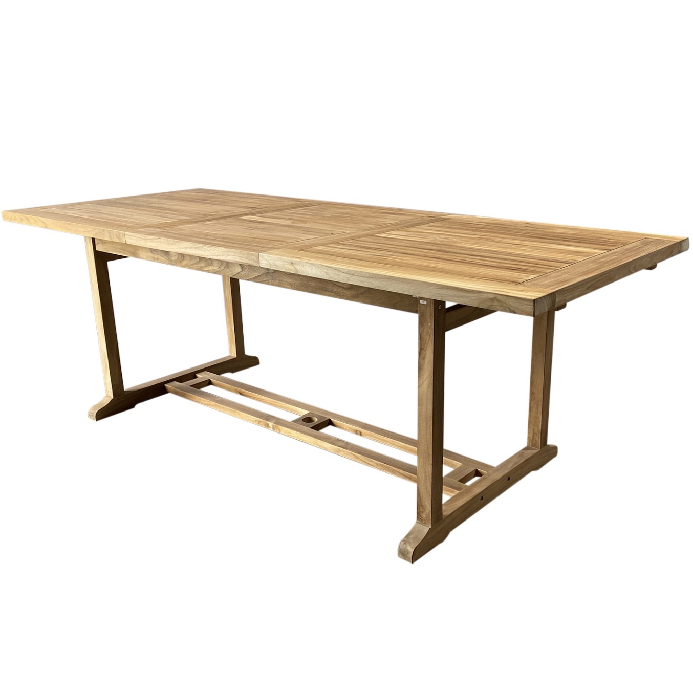 Rechthoekig uitschuifbare dining tuintafel 160-220x90xH76 cm bladdikte 4 cm teak