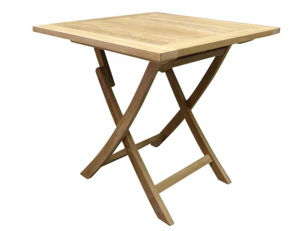 Klaptafel 80 cm vierkant teak