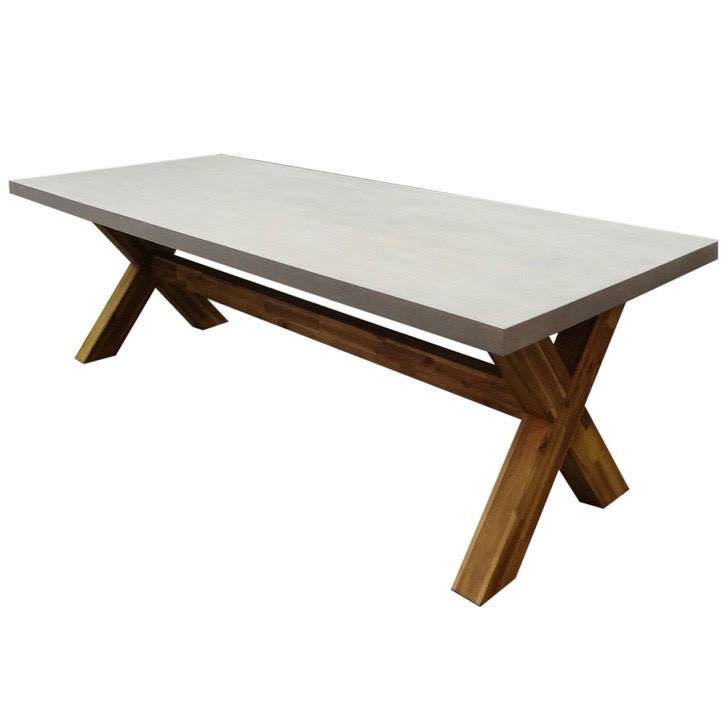 Norwich dining tuintafel 200x100xH77 cm acacia? polystone blad