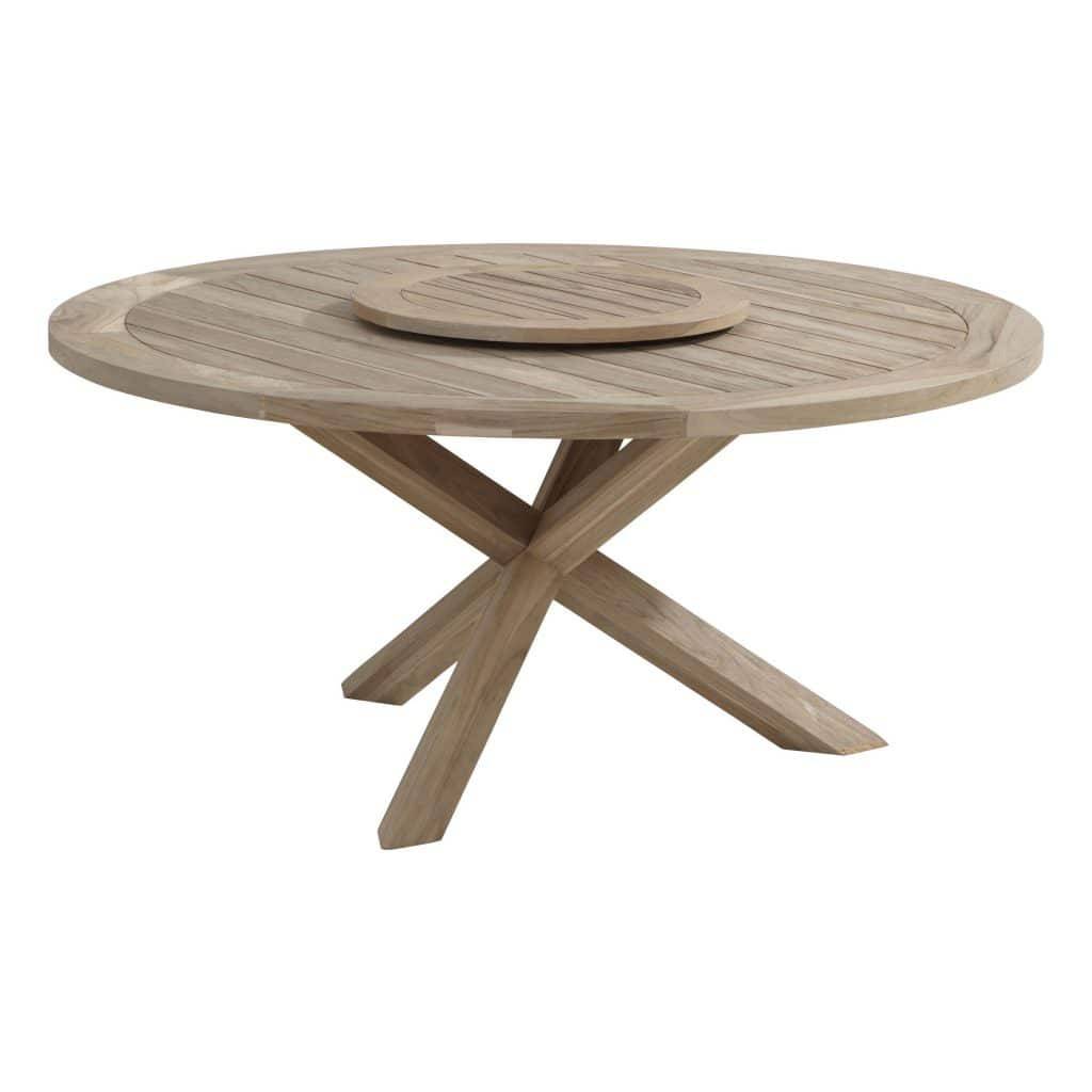 Louvre + lazy susan teak 160cm rond dining tafel Taste 4SO