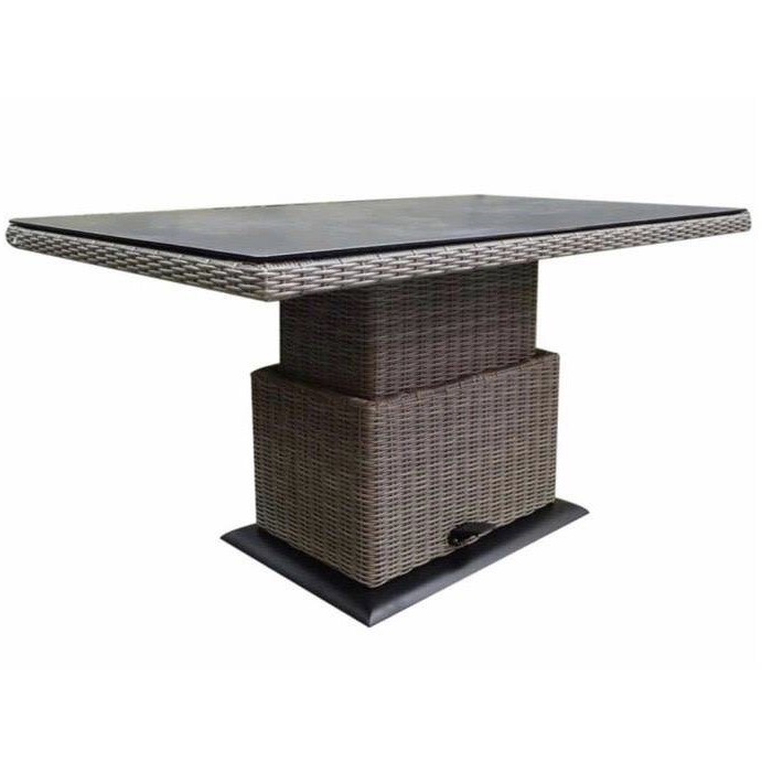 Miami lounge-diningtafel 160x90xH47-71 cm in hoogte verstelbaar grijs